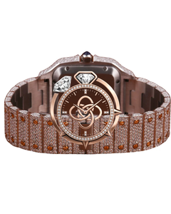Montre en diamant moissanite sur mesure pour homme, luxe, entièrement sertie de pierres - Product Image 3