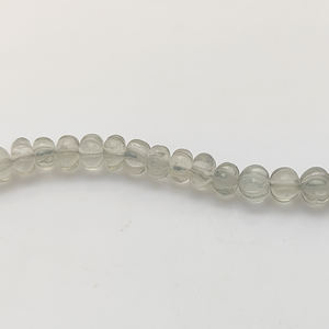 ลูกปัดอะเมทิสต์สีเขียวธรรมชาติรูปฟักทองขนาด 5–7 มม. ลูกปัดควอตซ์แกะสลักรูปเมลอน ขายส่งอุปกรณ์อัญมณี - Product Image 4