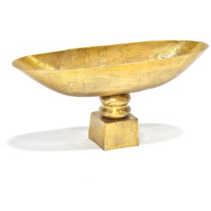 Cuencos de Metal Dorado para Servir, Plato Ovalado Decorativo con Textura Acanalada, Fabricante Personalizado, Calidad de Exportación - Product Image 3