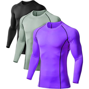 Best Seller Custom Men's Rash Guard Premium Stretch Fabric Full Sleeve Eco-Friendly Quick Dry Breathable UPF50 Gym MMA <b>Surf</b> - Product Image 3