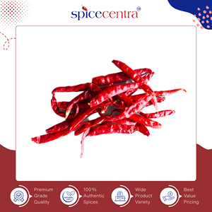 พริกแห้งอินเดียแท้ 100% ออร์แกนิค คุณภาพสูง ขายดี ยี่ห้อ Spicecentra สำหรับส่งออก ขนาด 12  ไม่มีก้าน  ผลิตในอินเดีย - Product Image 2