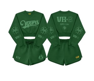 Conjunto Deportivo de Dos Piezas con Diseño Personalizado Vintage, Sudadera con Cierre y Pantalones Cortos con Parches, Fabricante de Conjuntos Deportivos para Mujer - Product Image 6