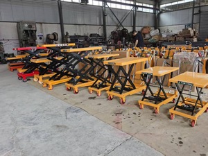 Petite plate-forme hydraulique de table élévatrice de ciseaux de manivelle 200kg 300kg chariot manuel de chariot de camion - Product Image 4