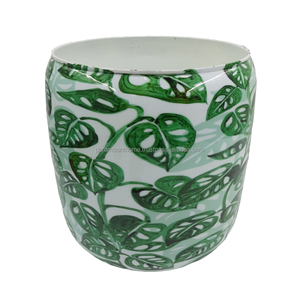แจกันดอกไม้ทรงกลมตกแต่งโรงแรม สีน้ำตาล กระถางดอกไม้ ตกแต่งโต๊ะห้องนั่งเล่น รับสั่งทำ - Product Image 3
