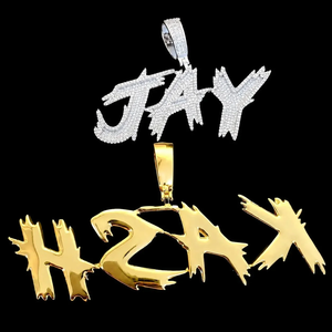 Colgante de letras personalizado de lujo con moissanita, joyería de plata, colgante de nombre con púas, collar de hip hop - Product Image 5