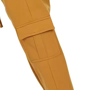 Nouveau pantalon de jogging décontracté pour homme, taille mi-haute, 100 % coton, infroissable, multi-poches, braguette zippée, streetwear de haute qualité, en promotion - Product Image 2