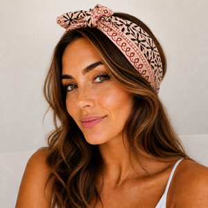 Hand Drawn Geometric Pattern Cotton Bandana <b>Square</b> <b>Scarf</b> Multifunctional Ethnic Style Spring Autumn Wear Unisex - Product Image 1
