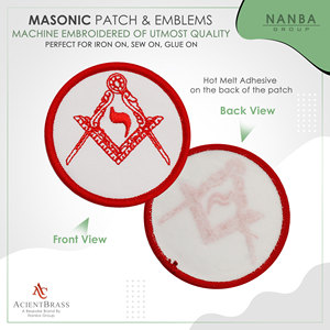 Embroidered Central Jurisdiction Scottish Rite patches Freemasons Square and Compass - Product Image 2