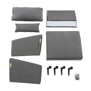 Modern Gray Single Sofa Armchair Fabric Upholstered Living Room Furniture - Product Image 6