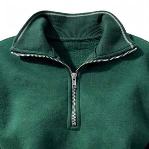 Sweat-shirt oversize à col zippé pour femme, vert forêt vintage, en molleton chaud pour l'hiver, style décontracté - Product Image 5