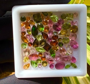 Turmalina Natural Multicolor al por Mayor, Lote de Gemas Sueltas de Diferentes Formas, Corte Pera, Tamaños de 3mm a 10mm, Turmalina Arcoíris para Joyería - Product Image 6