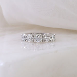 IGI Lab Grown Brilliant Cut Diamond Vintage 14k Jaune Trois Pierre Réglage De Mariage/Bague De Fiançailles Unisexe Or Blanc Fin - Product Image 4