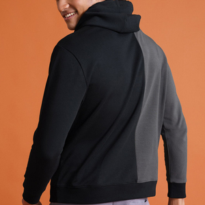 Mens color block Hoodies <b>Crafted</b> 100% Cotton Comfort-Focused Fabric for Flexible Movement Casual Outdoor Routines Supporting - Product Image 3