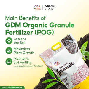 ปุ๋ยเม็ดอินทรีย์ GDM 10 กก. สำหรับข้าว ปาล์มน้ำมัน พืชผลไม้ และผัก ปรับปรุงดินและบำรุงพืช - Product Image 3