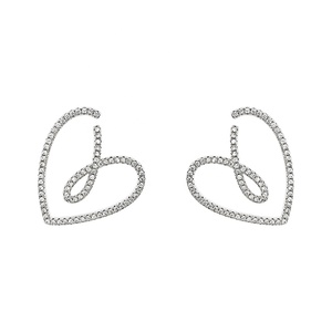 Boucles d'oreilles à la mode Boucles d'oreilles d'amour blanches en vrac en gros - Product Image 1