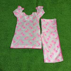 Costumes Shalwar Kameez en soie décontractés pour femmes de haute qualité, nouvelle tendance, manches longues, coupe ample élégante, tenues de mariage, costumes pour petites filles - Product Image 5