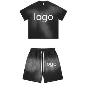 Fashion Summer 2 Piece Set Man Clothes Breathable Running Men's T Shirt and Short Sets Short Sleeve - Product Image 1