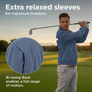 Versatile Men's Denim <b>Lightweight</b> <b>Jacket</b> Full Zip <b>Waterproof</b> Windbreaker Front Logo Casual Outdoor Athletic <b>Running</b> Sportswear - Product Image 6