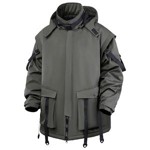 Ropa de Calle Otoñal Verde Oliva, Multibolsillos, Cortavientos, Impermeable, Ligera, Transpirable, de Alto Rendimiento, Buena Calidad, Única - Product Image 1