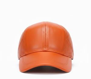 Premium Genuine Cowhide Leather Baseball Cap – Adjustable Curved Brim Casual <b>Hat</b> - Product Image 1