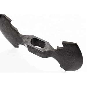 ขวานเหล็กดามัสกัสทำมือเกรดอุตสาหกรรม ใบมีดคู่ 3 คม ด้ามไม้ สำหรับล่าสัตว์และตั้งแคมป์กลางแจ้ง - Product Image 5