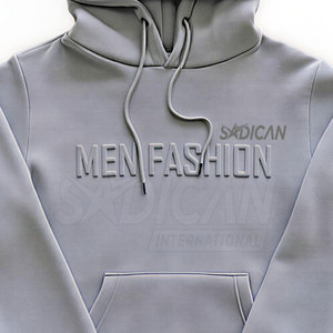 Design Your Own Logo High Quality <b>Fleece</b> Winter <b>Men</b> Embossed Hoodies Bulk Quantity Breathable Soft Interior Streetwear - Product Image 6