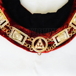 Collar Masónico de Estilo Tradicional con Soporte para Colgante, Collar Masónico con Acabado Premium - Product Image 4