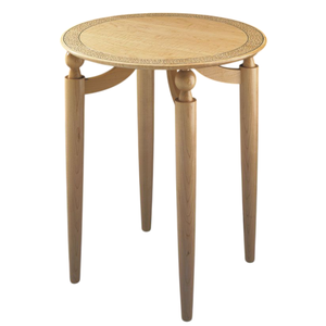 Round Wood Coffee <b>Table</b> With Tapered Legs Midcentury Design Handmade Living Room Furniture <b>Vintage</b> End And <b>Side</b> <b>Table</b> - Product Image 1