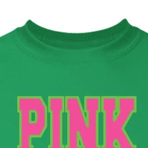 Camiseta Verde Personalizada para Mujer con Bordado Rosa y Verde, Manga Corta, Cuello Redondo, Informal, a la Moda, para el Verano, Uso Diario - Product Image 3