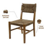 เก้าอี้ทานอาหารลายกล้วยแบบทอด้วยผ้าทอสไตล์บ้านไร่ - Product Image 4