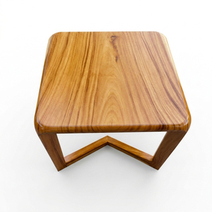 Table basse à pieds arqués, style scandinave, moderne, en bois de Suar, design de cadre incurvé de haute qualité, meuble d'appoint pour salon - Product Image 3