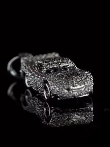 Pendentif en Argent Sterling 925 avec Diamant Moissanite, Breloque Voiture Sportive, Collier Hip Hop, Breloques de Mode Iced Out pour Hommes - Product Image 4