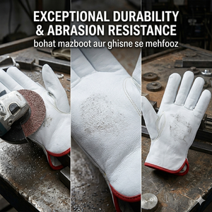 Premium Quality Goat Grain Leather Safety <b>Gloves</b> Anti-Cut Waterproof Anti-static Latex-free Hand Arm Protection <b>Drivers</b> - Product Image 4