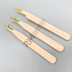 แหนบดึงขนตา RMI Precision Diamond Grip ปลายเคลือบทอง 24k สแตนเลสสตีลเคลือบสีนู้ด ขนาด 10 มม. ปลายเรียบ - Product Image 5