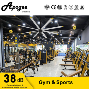 Ventilador de Techo Comercial Apogee con Logotipo OEM IP65 para Gimnasio con Motor de Ventilador HVLS - Product Image 1