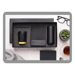 Business PU Leather Embossed Printing Diary Gift <b>Set</b> <b>Notebook</b> 2 Stainless Steel Tumblers Customized Logo Color Corporate Gift - Product Image 1