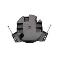 Caja de Conexiones Redonda para Techo de PVC, 1 Entrada, con Terminales de Tierra y Tornillos, Certificación ETL, Gris/Azul, Nivel de Protección IP65