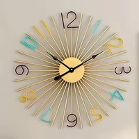 Jam Dinding Logam Modern Desain Lengkung Kaligrafi Arab Quartz Analog Senyap Dekorasi Ruang Tamu Jam Gantung