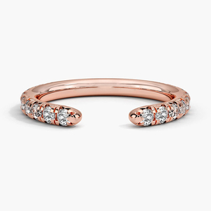 AURALUXURIA Bague pour femme Sienna à trois quarts de couverture ouverte avec diamant 1/2 ct. Tw. Certifié IGI Or blanc/jaune/rose 18 carats - Product Image 3