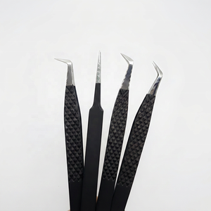 Pinces à extensions de cils personnalisées, outils professionnels pour les artistes en cils aux États-Unis, couleur bleu ciel, fabrication artisanale OEM, outils de beauté. - Product Image 2