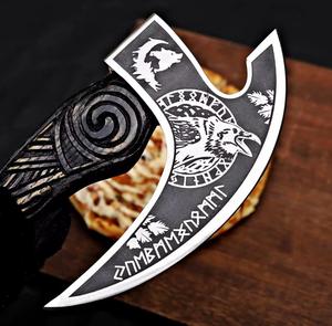 Custom Handmade High Quality Stainless Steel & <b>Etched</b> on Blade with Engraved Wooden Handle and Leather Sheath - Product Image 1