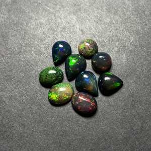 Ethiopian Black Opal Mix Cabochon <b>Stone</b>, 100% Natural Multi <b>Fire</b> Opal Gemstone, Loose Opal Mix Size <b>Stone</b> For Making Jewelry - Product Image 6