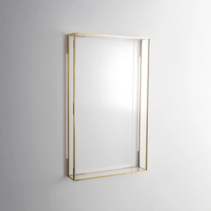 Wholesale Modern Brass and Glass Customizable Luxury <b>Storage</b> and Organizer <b>Mini</b> Wall Hanging Cabinet for Jewelry and Cosmetics - Product Image 3
