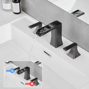 Rubinetto da Bagno ORB a 3 Fori con Scarico a Scomparsa, Maniglia a Doppia Leva, 8 Pollici, per Lavabo e Doccia - Product Image 2
