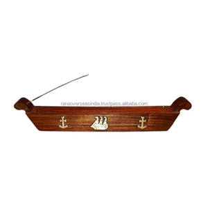 Porte-encens en bois à forte demande Brûleur d'aromathérapie à incrustation en laiton de qualité supérieure disponible au meilleur prix auprès d'un fournisseur de confiance - Product Image 4