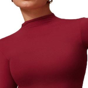 Women's Crew Neck <b>Long</b> <b>Sleeve</b> Compression Fit Yoga Top Spandex/Polyester SMART FABRIC Eco-Friendly Four-Way Stretch Quick Dry - Product Image 6