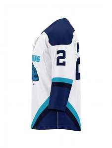 Hochwertiges Maßgefertigtes Eishockey-Trikot Sublimiertes Marineblau Team-Trainingskleidung Spitzenkragen Schwergewichtiger Eishockey-Pullover - Product Image 4