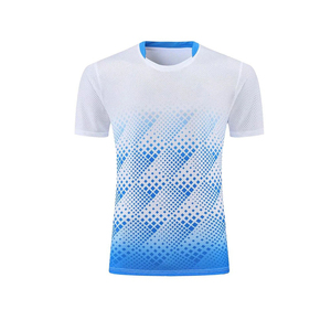 High Quality Custom <b>Tennis</b> Uniform Short Sleeve Crew Neck Front Customized Logo 100% Polyester Quick Dry Breathable OEM Service - Product Image 2