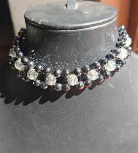 Pulsera de moissanita redonda blanca de 8 mm y negra de 7 mm, regalo para ella - Product Image 4