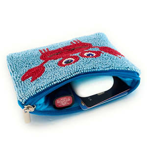 Custom Handmade <b>Crab</b> Beaded Clutch Zipper Coin Pouch Cute Animal Trendy Unisex Ocean Theme Gift Bag Summer Beach Travel - Product Image 3